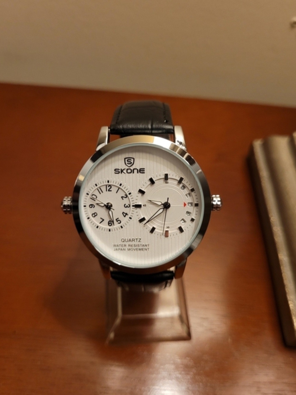 Brand New Skone Silver and White Dual Dial Men's Watch